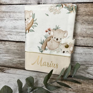 Personalized Koala health book protector birth gift for baby