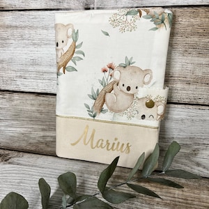 Personalized Koala health book protector birth gift for baby