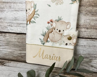 Personalized health record cover koalas birth gift idea for baby Gifts for babies