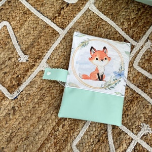 Protects health book Water green fox baby birth gift image 4