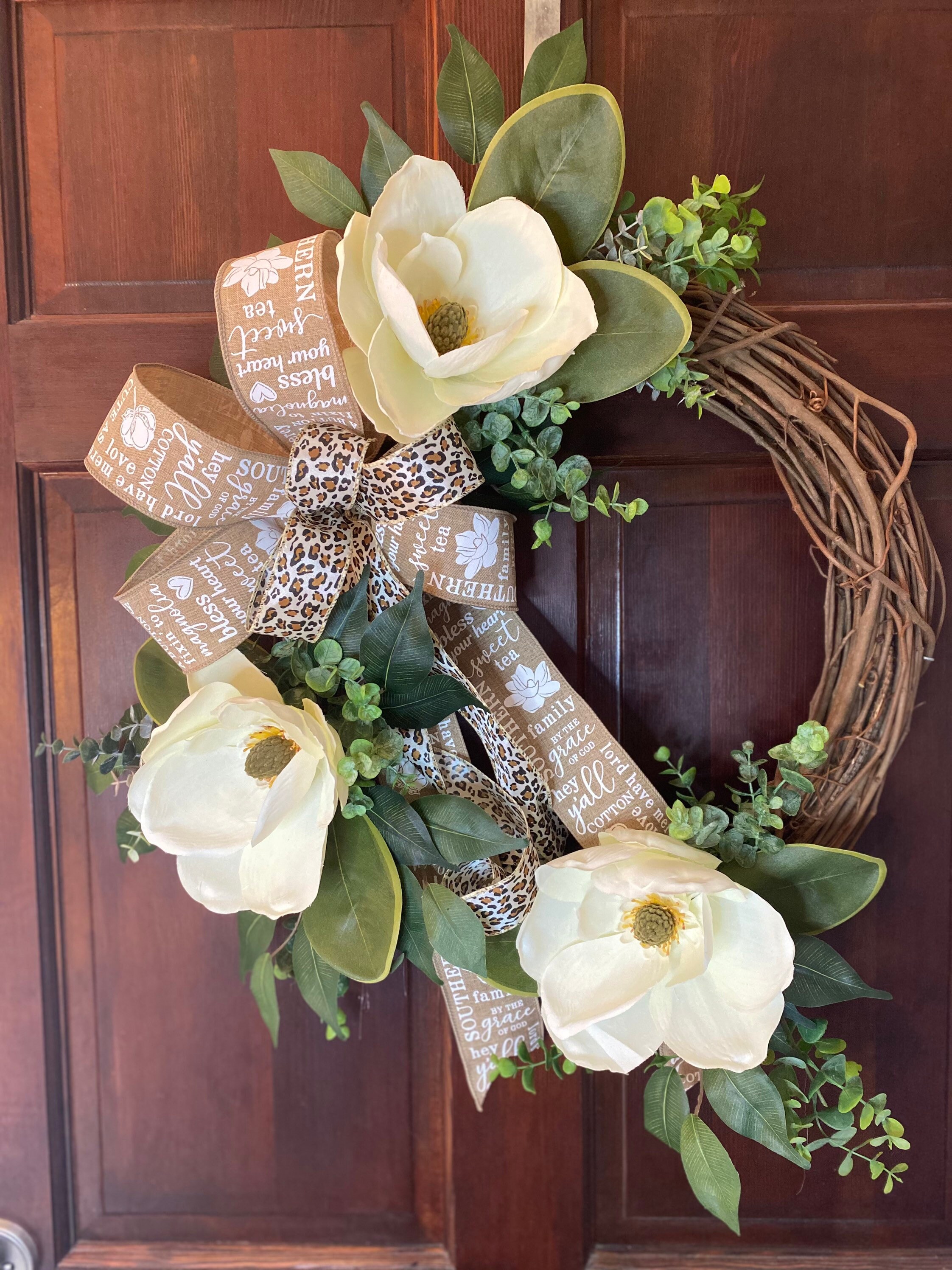 - Southern Charm Embodied: Artificial Magnolia Wreath