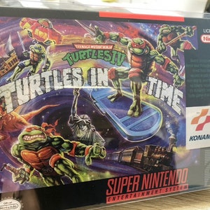 Teenage Mutant Ninja Turtles: Turtles in Time Jeu Super Nintendo Snes TMNT Jeu + Boîte - USA Version