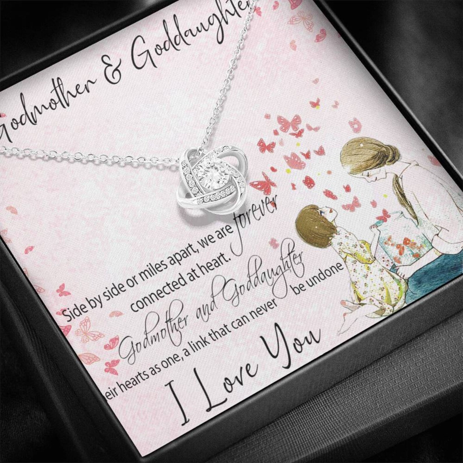 Personalized Necklace Gift for Godmother Mother Day Gift Etsy