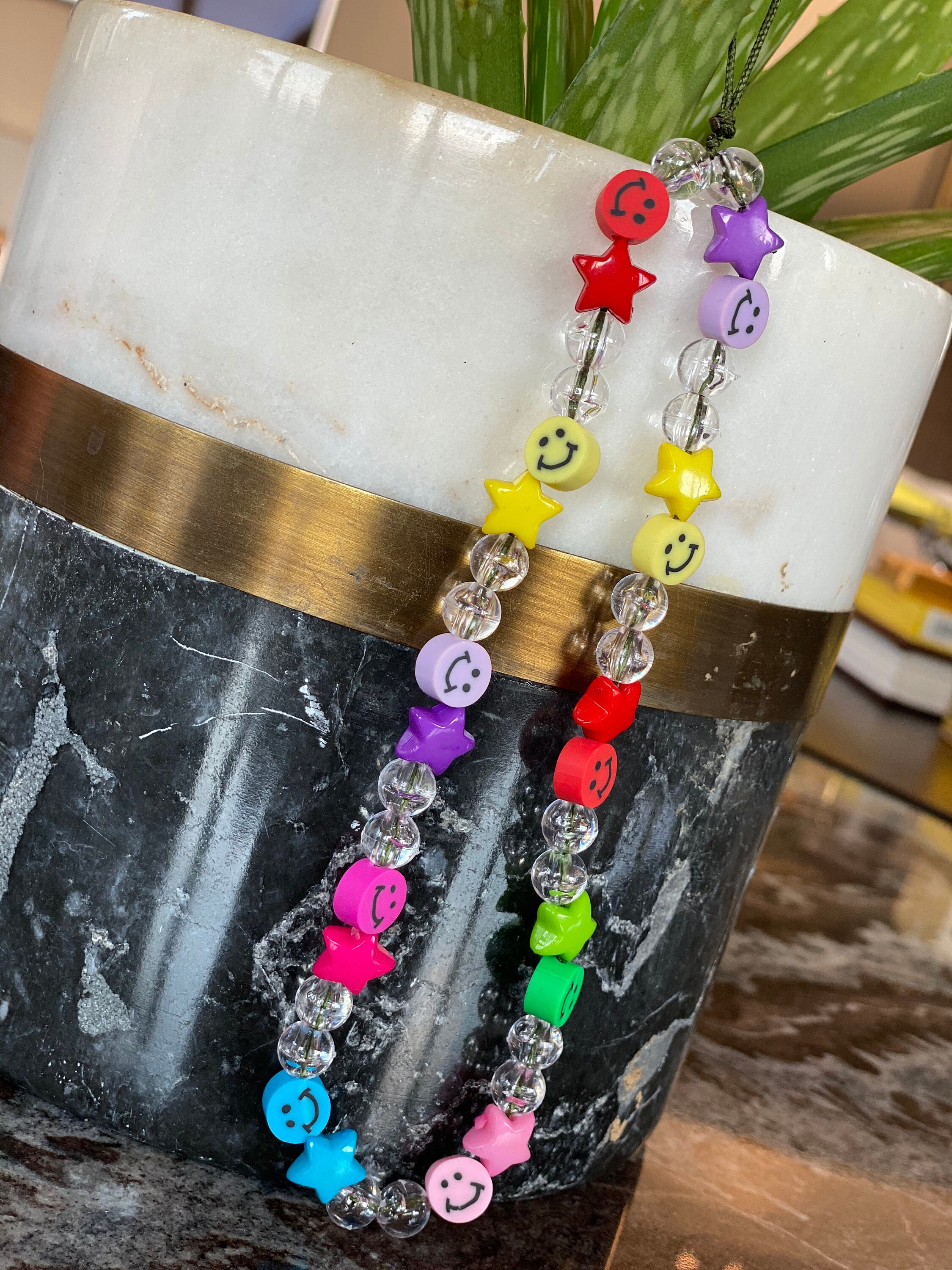 Beaded Phone Strap Etsy