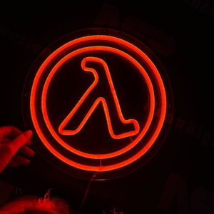 Half Life Neon Schild, Gamer Neon Licht Geschenk, Half Life Custom Neon Schild, Gamer Geburtstagsgeschenk, personalisierte Wand Dekor, Gamer Room Decor Light