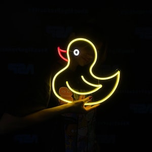 Duck Neon Sign, Cute Duck Led Signs, Duck Wall Led lights, Cute Duck Decor, Bathroom Neon Sign, Wall Decor, Duck Neon Lights, Led lights