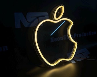 Apple Logo LED Neon Sign,Apple Led Sign, Apple Led Sign, Wall Decor, Bar Neon Sig, Custom Neon Sign