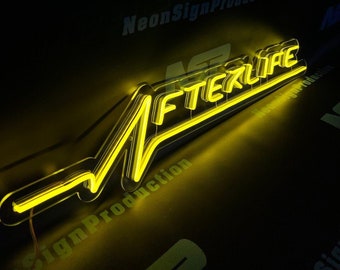 Afterlife LED Neon Sign,Wall Art sign,Game Gothic Decor,Cyberpunk Art Decor,Play Room Light,Best Gift for Boyfriend,Christmas gift Afterlife