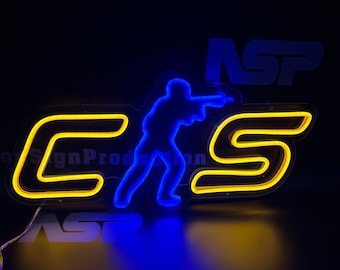 CS GO Gamer Room Light Sign,Custom Cs Go Light Sign,Gamer Room Decor, Cs Go Wall Sign, Personalized Wall Decoration,Wall Art Neon Custom