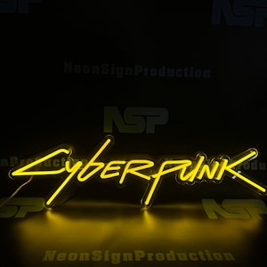 Cyberpunk Leuchtreklame, Cyberpunk LED-Schild, Cyberpunk Leuchtreklame, Cyberpunk 2077 Schild, Cyberpunk Wandkunst, Cyberpunk Dekor