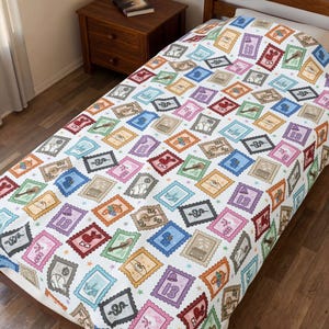 Era Stamps Plush Velveteen Plush Blanket gift for Swift fan Pop Music Eras subtle swift merch TS gift for teen gift for her plush blanket image 10