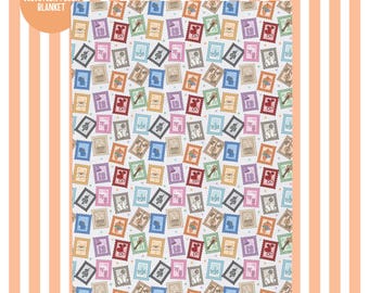 Era Stamps pluche fluwelen pluche deken cadeau voor Swift-fan popmuziek tijdperken subtiele swift merch TS cadeau voor tiener cadeau voor haar pluche deken