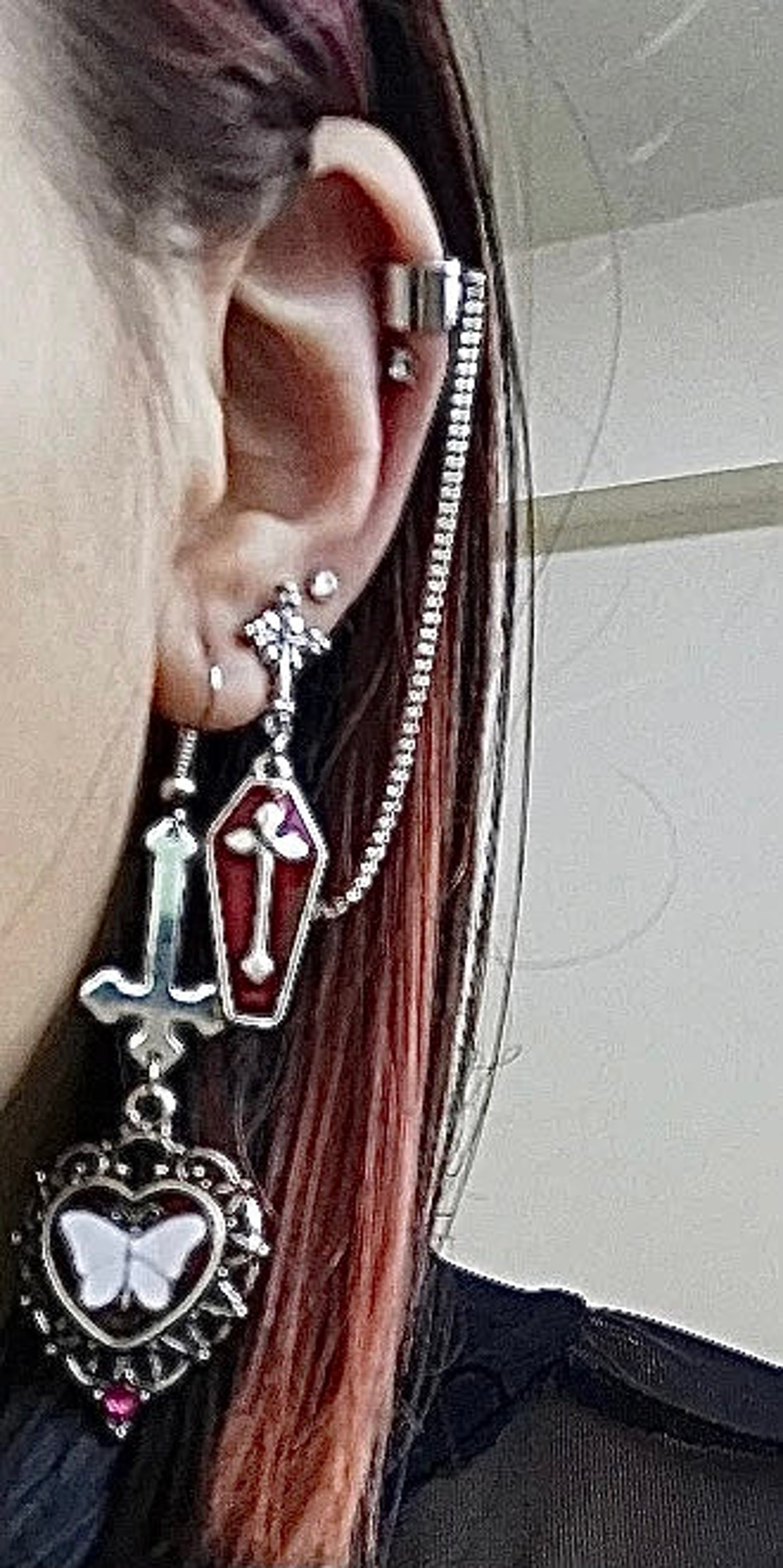 Goth Ear Cuff Earring Coffin Earring Egirl Vampire Jewelry Etsy