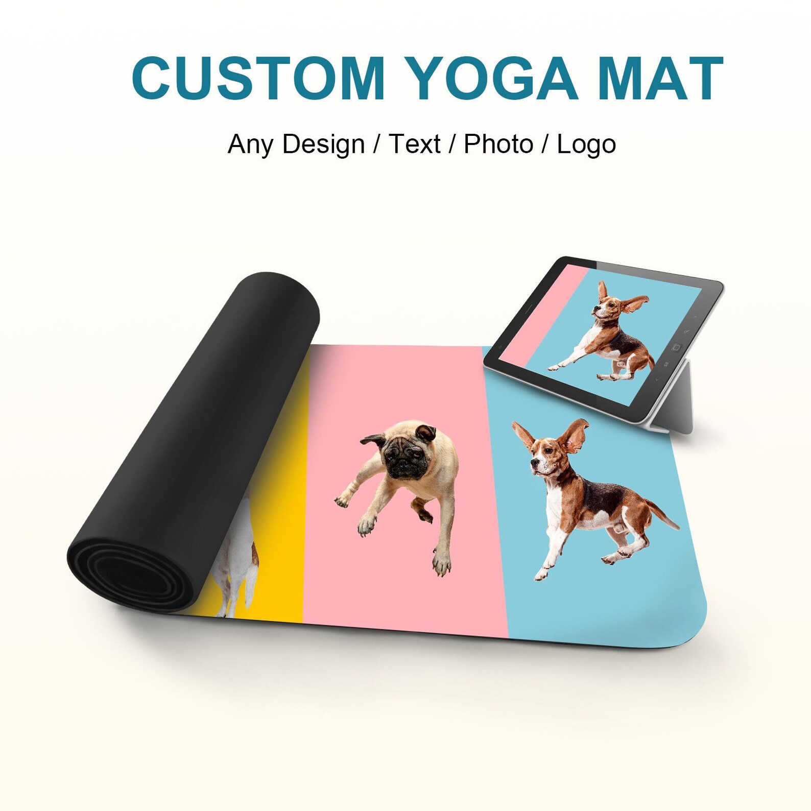 Custom Yoga Mat Printed with Your Photo Personalized Yoga Etsy