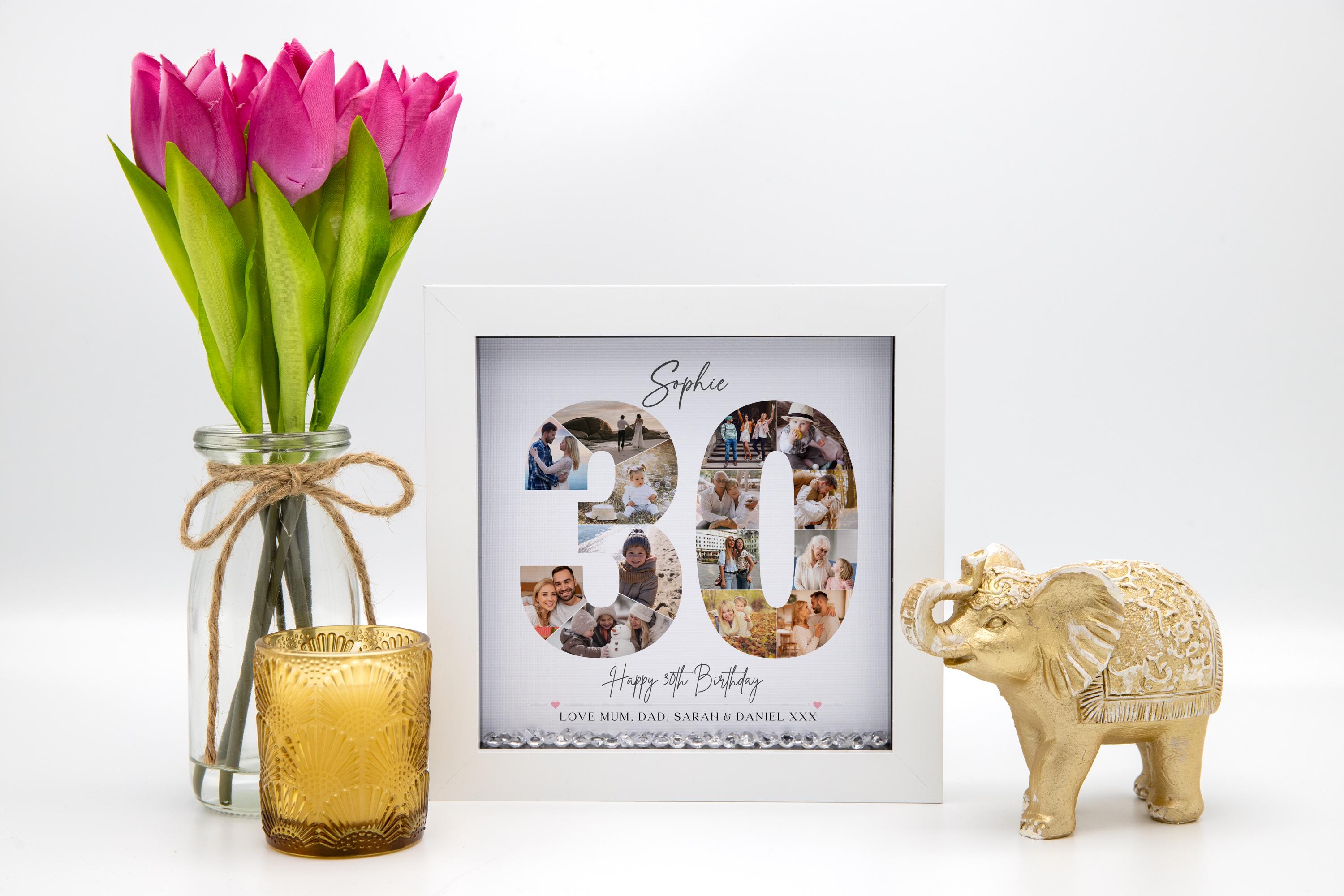 Personalised 30th Birthday Photo Collage Frame, 30th Birthday Gift for ...