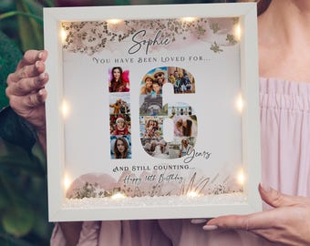 16th birthday gift for her, Personalised 16th birthday Frame gift, 16th Milestone birthday gift, Birthday gift for Daughter, Gifts for her