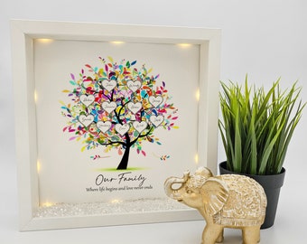 Personalised Family tree frame - Family tree,  Family tree print, mothers day,  gift for mum, gift for her,  anniversary gift, wedding gift
