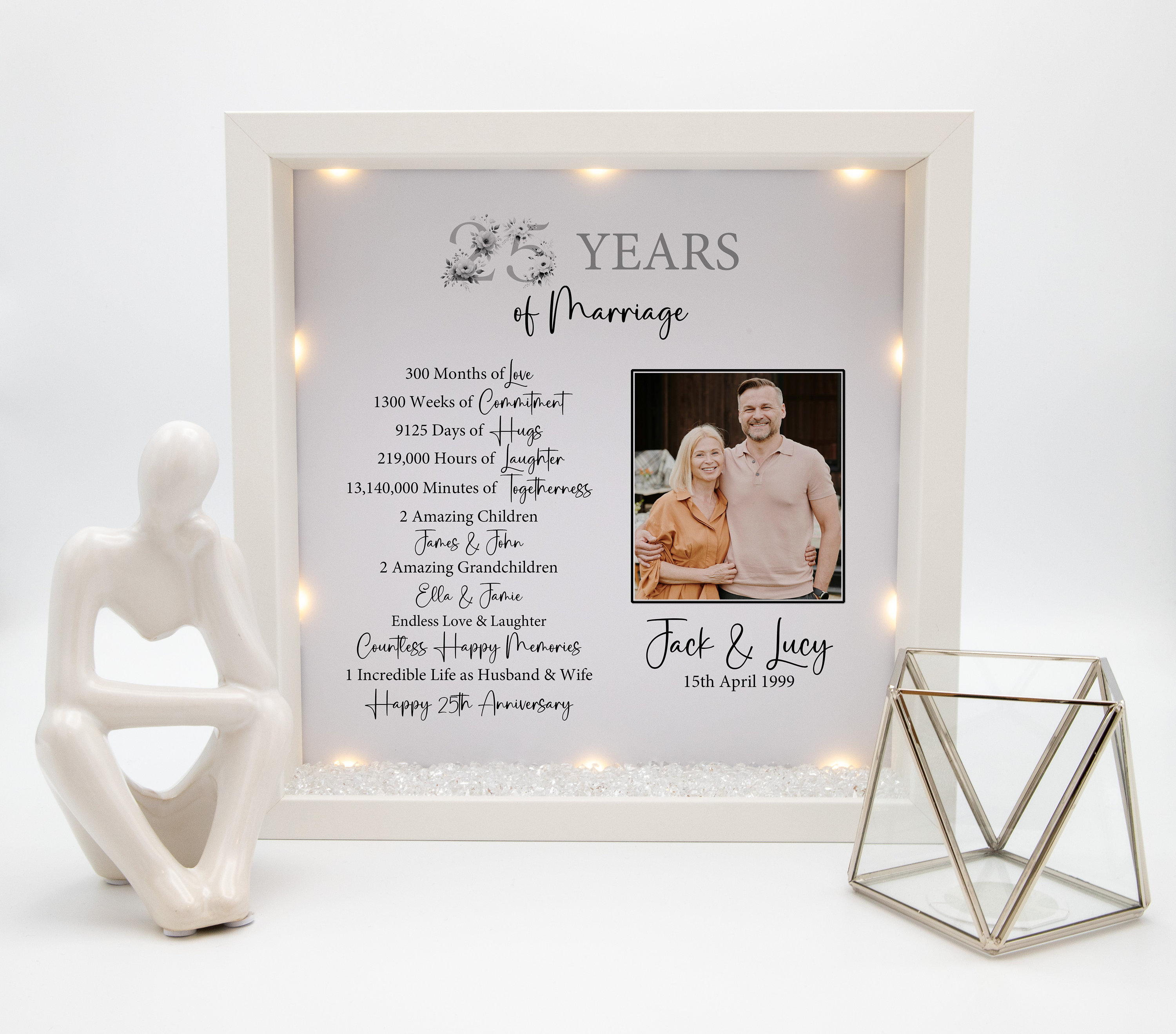 Personalised 25th Wedding Anniversary Gift, Personalised Family