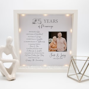 Personalised 25th wedding anniversary gift, Personalised Family tree frame print, silver wedding anniversary gift, wedding gift, couple gift