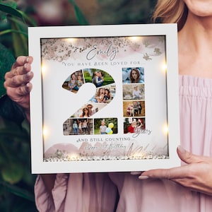 Personalised 21st birthday Frame gift, 21st birthday gift for her, 21st Milestone birthday gift, Birthday gift for Daughter, Gifts for her