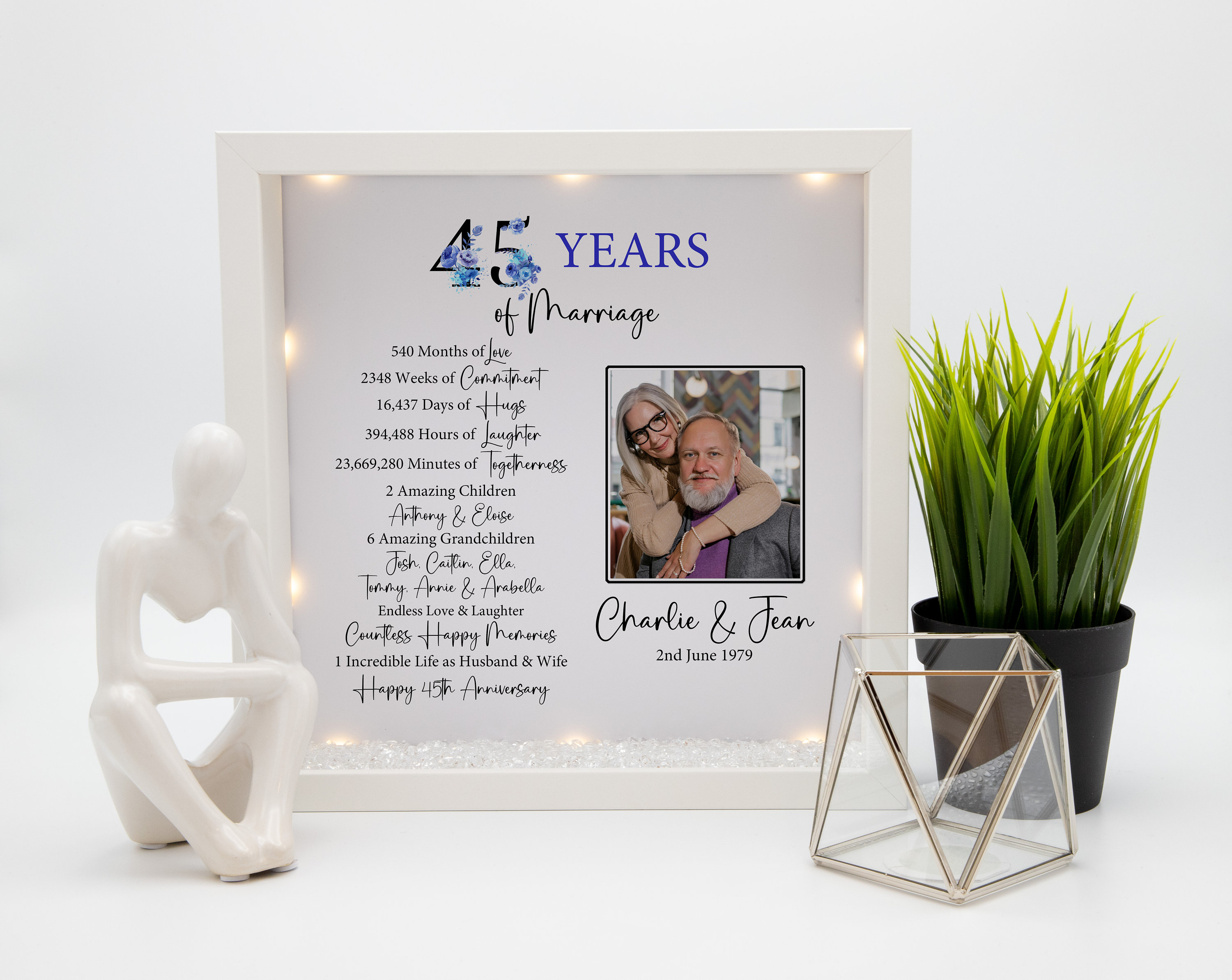 Personalised 45th Wedding Anniversary Gift, Personalised Family Tree Personalised 45th Wedding Anniversary Gift, Personalised Family Tree