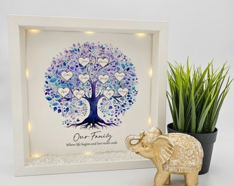 Personalised Family tree frame - Mothers day, Family tree print, Gift for mum, gift for her, grandparents gift, Tree of life, New home