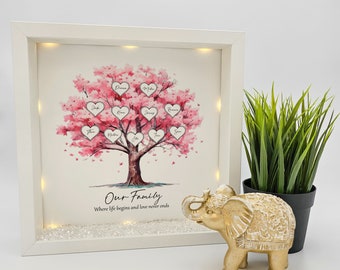 Personalised Family tree frame - Mothers day, Family tree print, Gift for mum, gift for her, grandparents gift, Christmas frame, New home