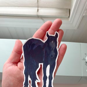 Schwarzes Pferd Sticker