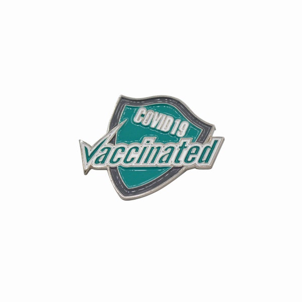 Vaccinated Pin Button - Covid Vaccine Pin - Im Vaccinated Pin - Public Health Clinical Against Covid 19 Pinback Badges, USA, Metal, Unique