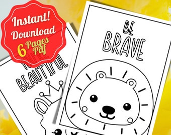 Download Animal Coloring Page Etsy