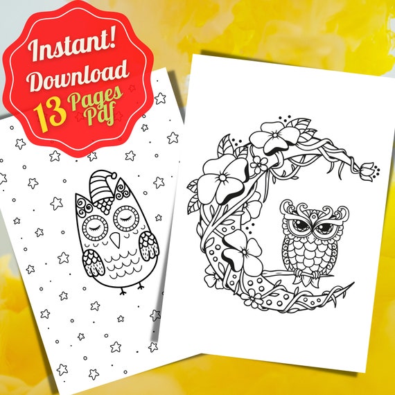 Owl Coloring Page Owl Coloring book Pdf Coloring Page