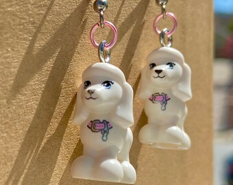 White Poodle Earrings | Dog Lover Jewelry | Animal Earrings | Hypoallergenic and Lightweight