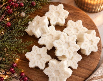キャンディケーンの香り｜ソイワックスメルト｜クリスマスワックスメルト｜手作りワックスメルト｜雪の結晶ワックスメルト