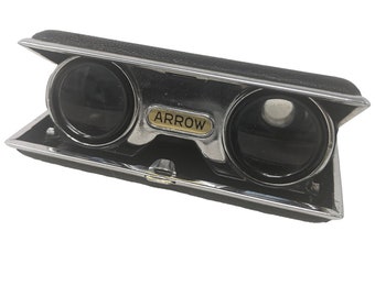 1960s Vintage Arrow Opera Glasses - Black and Silver