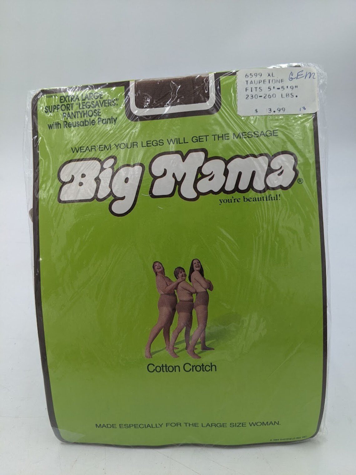 Vintage Big Mama Pantyhosexl Taupetone Etsy