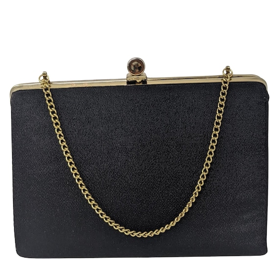 Vintage 1960s  Clutch with Gold Chain Strap #555 - image 1
