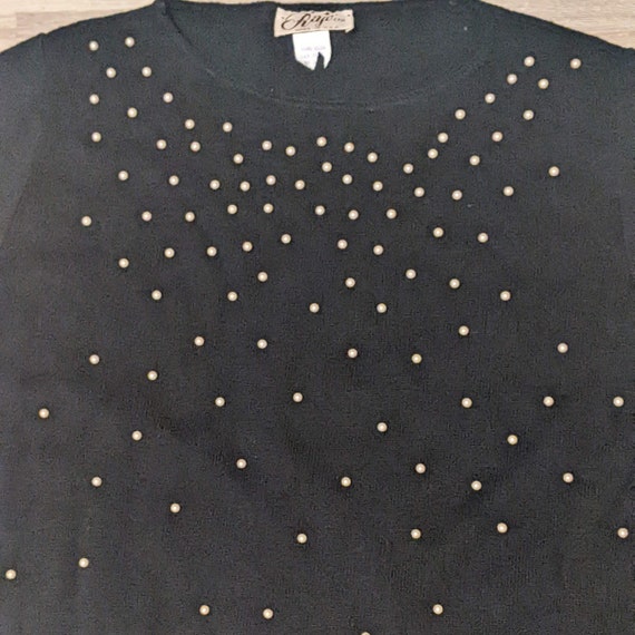 Vintage 1980s Raje Limited Beaded Pearl Sweater - image 7