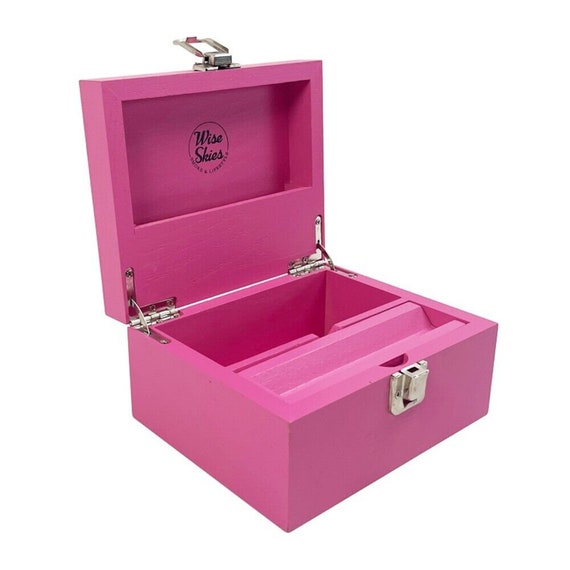Wise Skies Rollbox Aus Bambus – Große Aufbewahrungsbox Mit Tablett & Magneten, Ca. 26x18x8 Cm