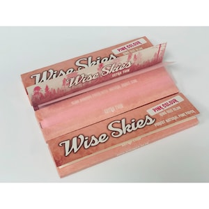 Weise Himmel rosa Rolling Papers Pack von 3 langsam brennenrosa farbige natürliche