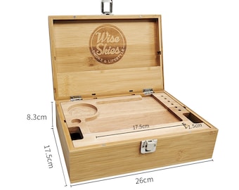 Caja de bambú hecha a mano: caja de madera natural para guardar cosas
