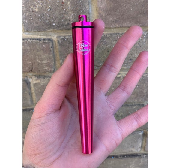 Pink Metal Joint Holder Doob Tube Key Ring Water Resistant Smoking Rolling  Accessory