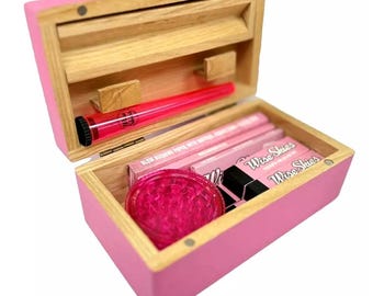 Pink Ashwood Mini Roll Box Set: Papers, Tips, Hand Miller