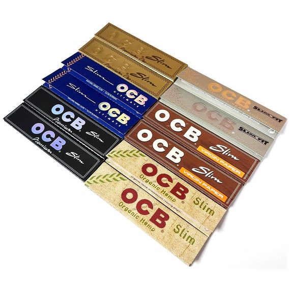 ocb cigarette papers 12 X OCB Roll Papers OCB Premium Slow Burning Virgin Unbleached Organic