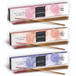 3 Pack of Natural Vegan Incense Sticks Calming Christmas Gifts Stocking Fillers Dhoop Made in India