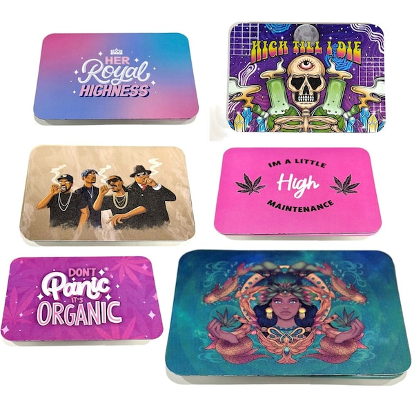 New Small Magnetic Rolling Tray Lid Covers Funky Design Storage Rolling Accessories | Covers Only