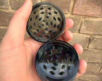 Amoladora negra de plástico de 55mm, accesorio rodante magnético, amoladora de cocina con dientes de tiburón