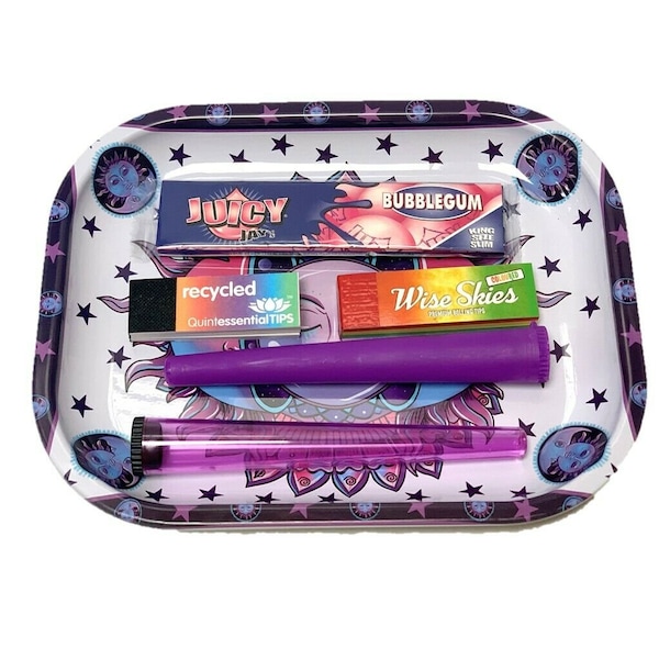 Purple Rolling Tray Etsy