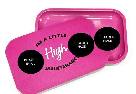 High Maintenance Medium Rolling Tray Storage Rolling Accessories Magnetic Cover Optional Gift