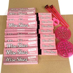 RIESIGE Rosa Zigarettenpapier Raucher Set Rosa Zigarettenspitzen King Size Slim Doob Tubes