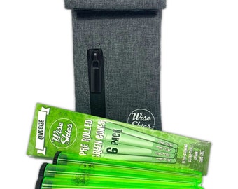 Bolsas a prueba de olores: conos preenrollados verdes y tubos para porros